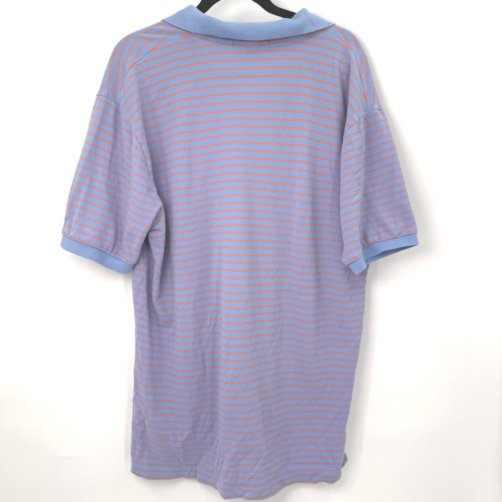 Vintage Polo Ralph Lauren Polo Shirt Mens XL Blue Orange Stripe Retro 90s Preppy - Picture 2 of 8